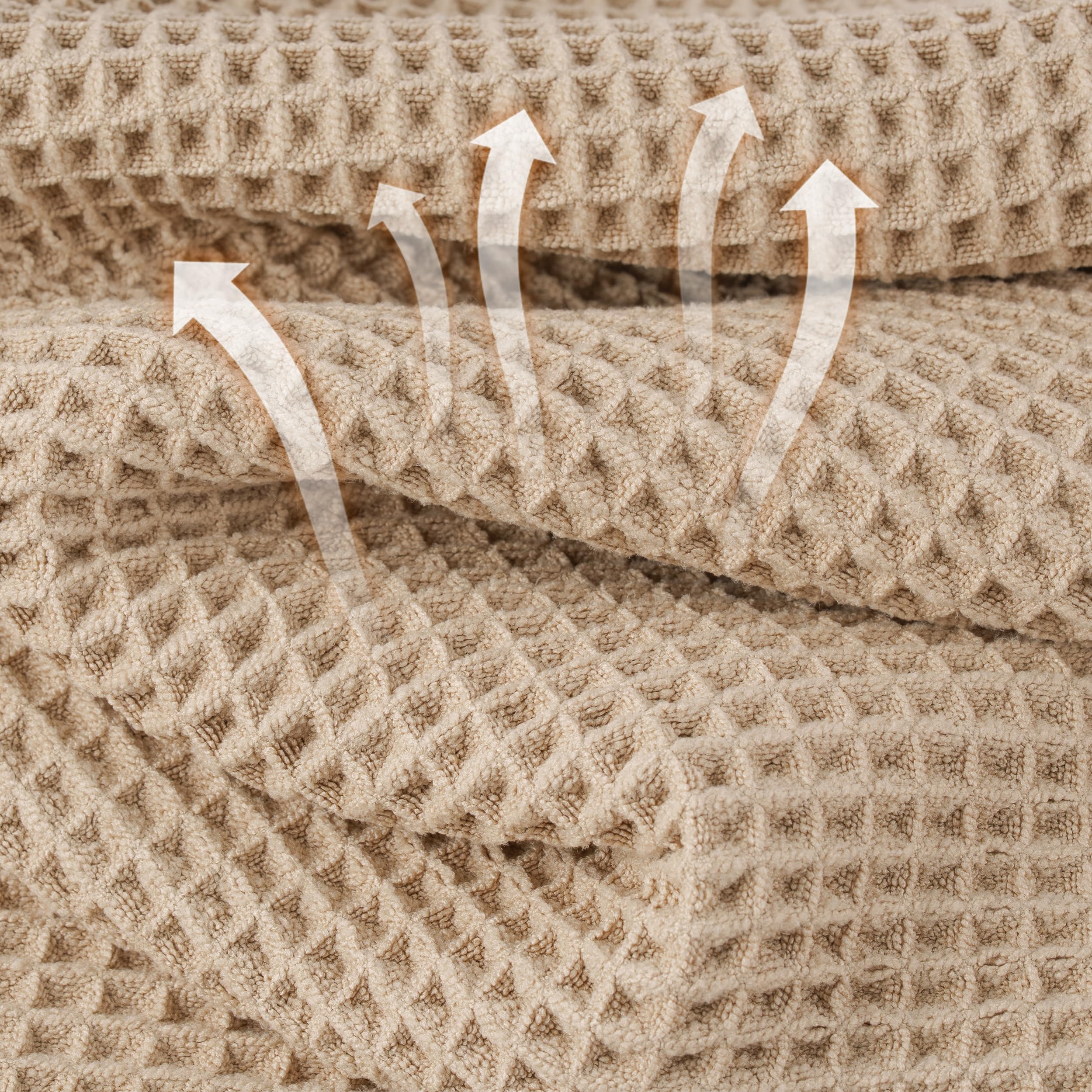MICROFI close-up waffle weave texture highlighting quick-dry and absorbent surface