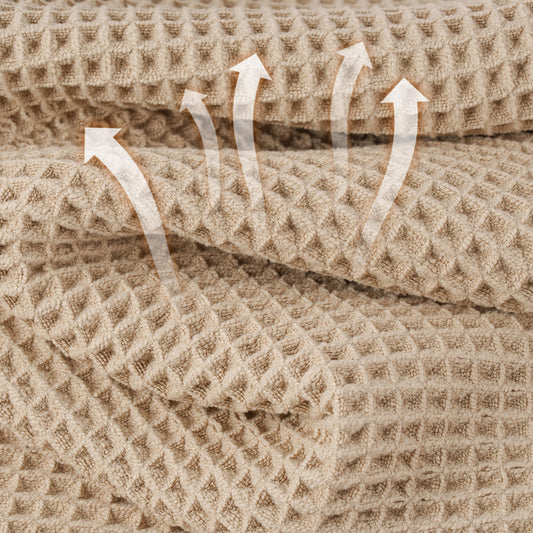 MICROFI close-up waffle weave texture highlighting quick-dry and absorbent surface