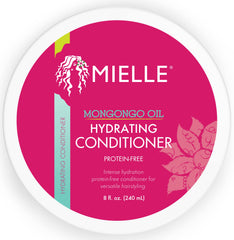 Mielle Organics bottle front view showing branding and size, highlights hydrating benefit