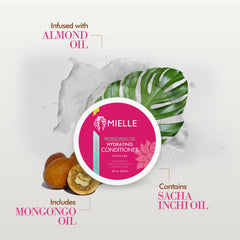Mielle Organics creamy conditioner texture close-up illustrating smooth slip and richness