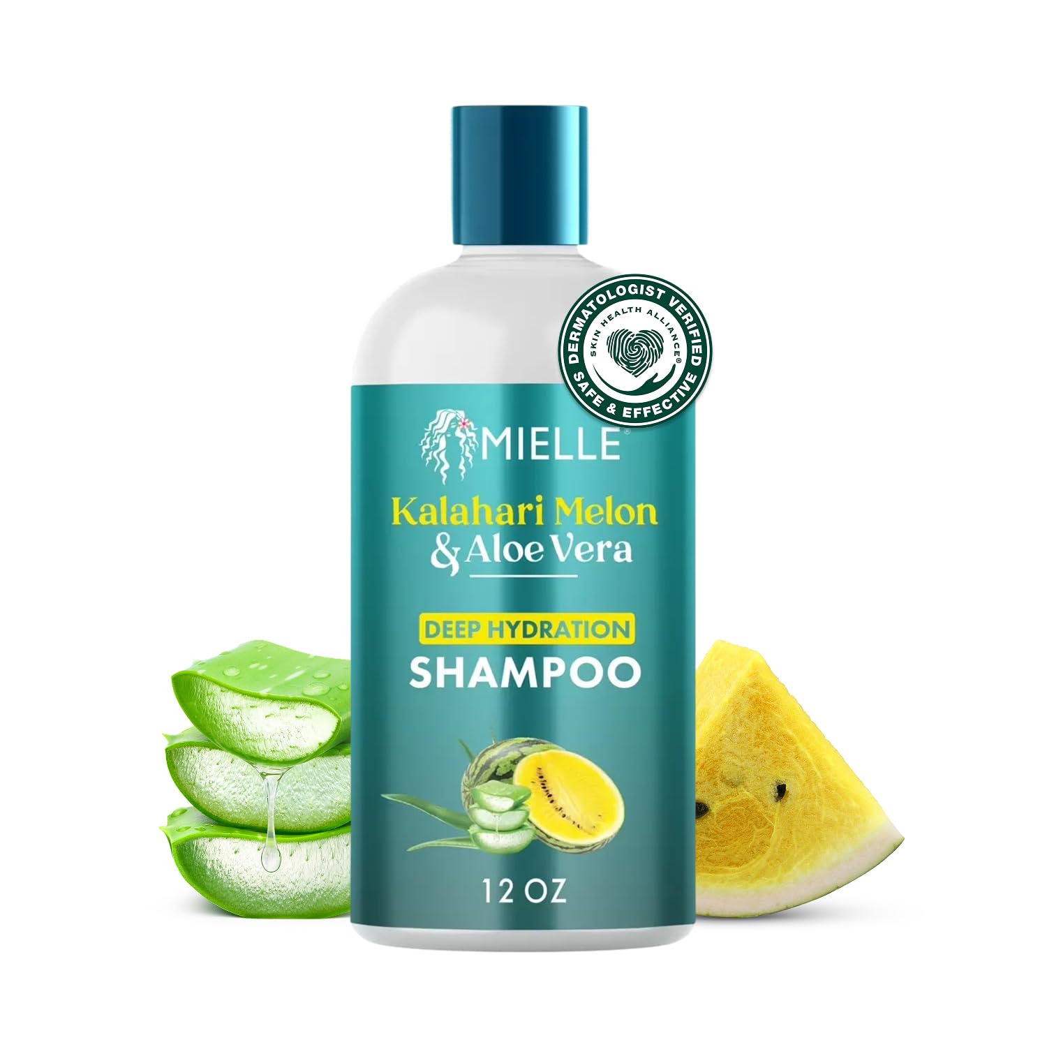 Mielle Organics front bottle showing label and size, highlights gentle clarifying benefit