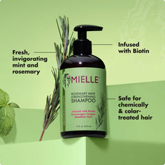 Mielle Organics lather on hair demonstrating gentle, non-stripping cleansing