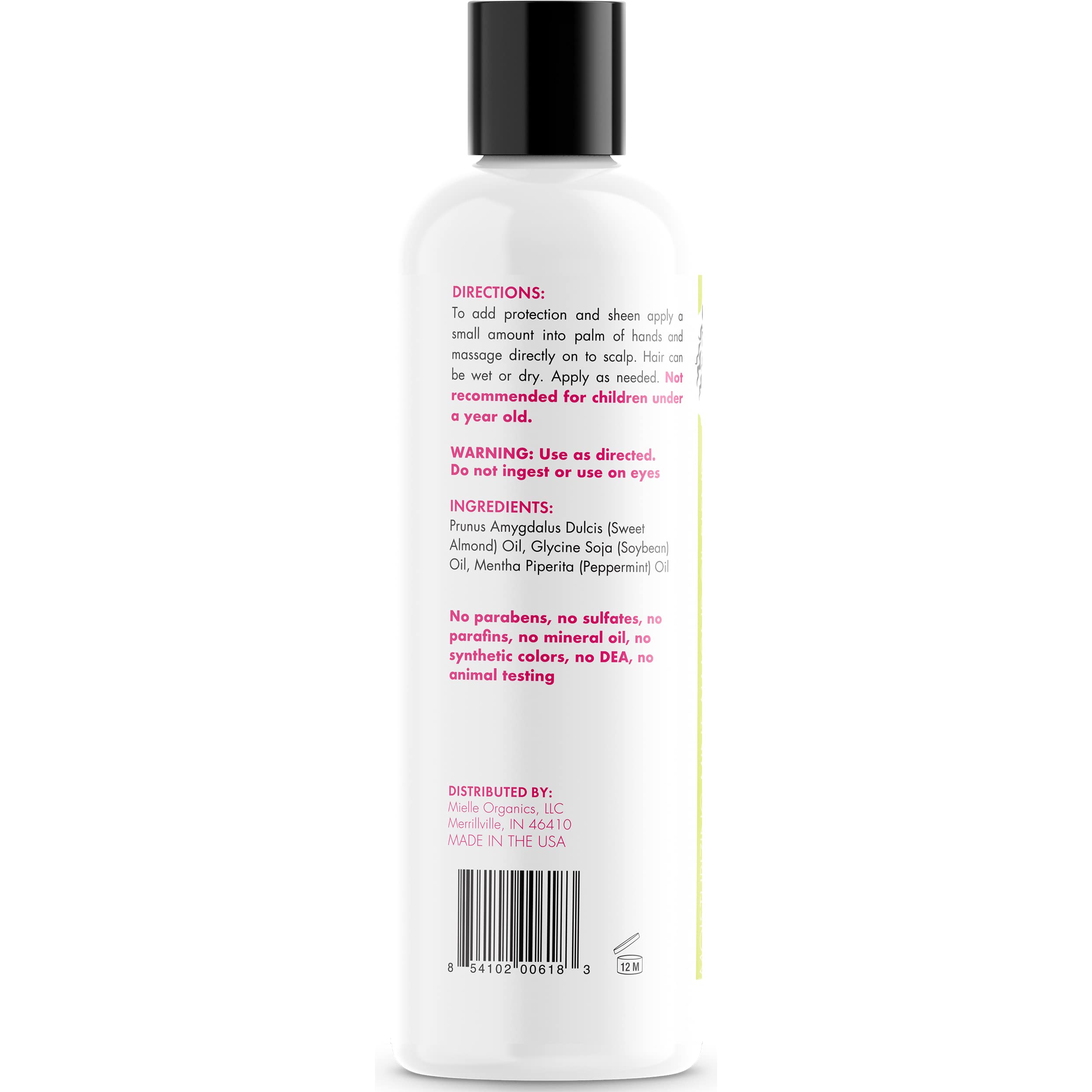 Mielle Organics close-up of mint almond oil texture for quick absorption