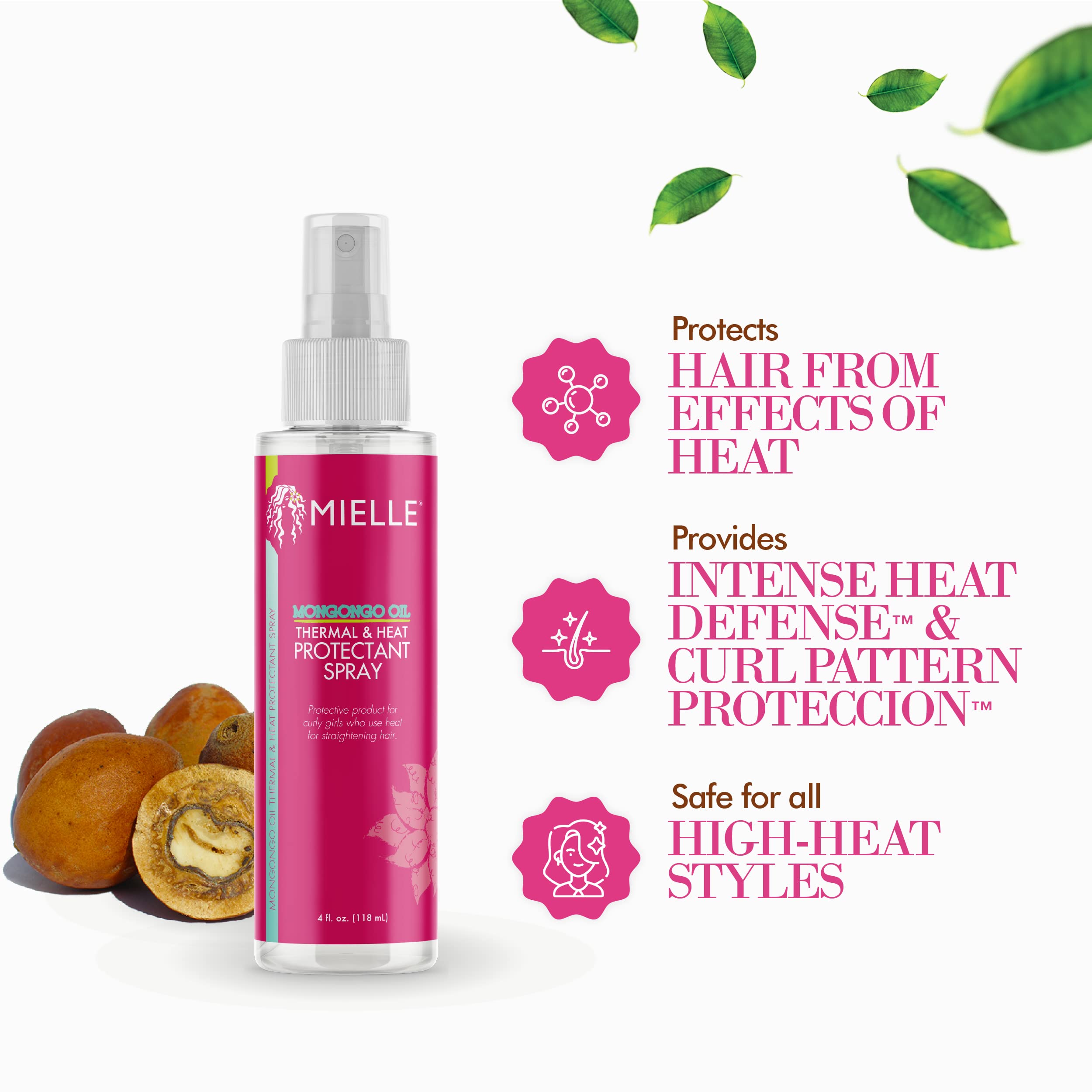 Mielle Organics before and after curls showing improved definition and reduced frizz