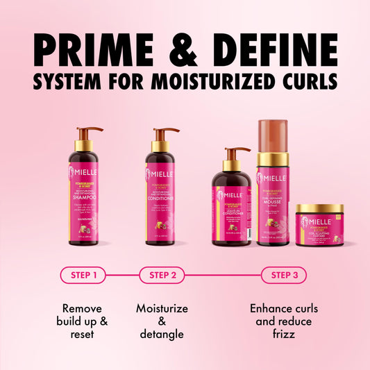 Mielle Organics pump dispensing creamy lather for easy detangling