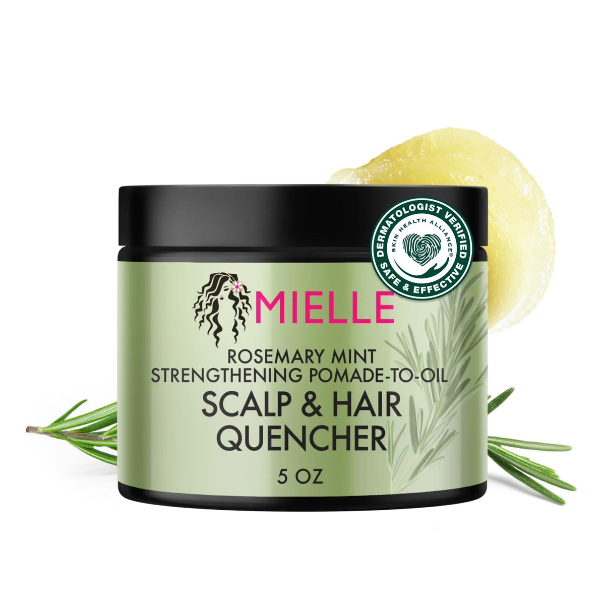 Mielle Organics front jar view showing label and packaging for easy identification and style.
