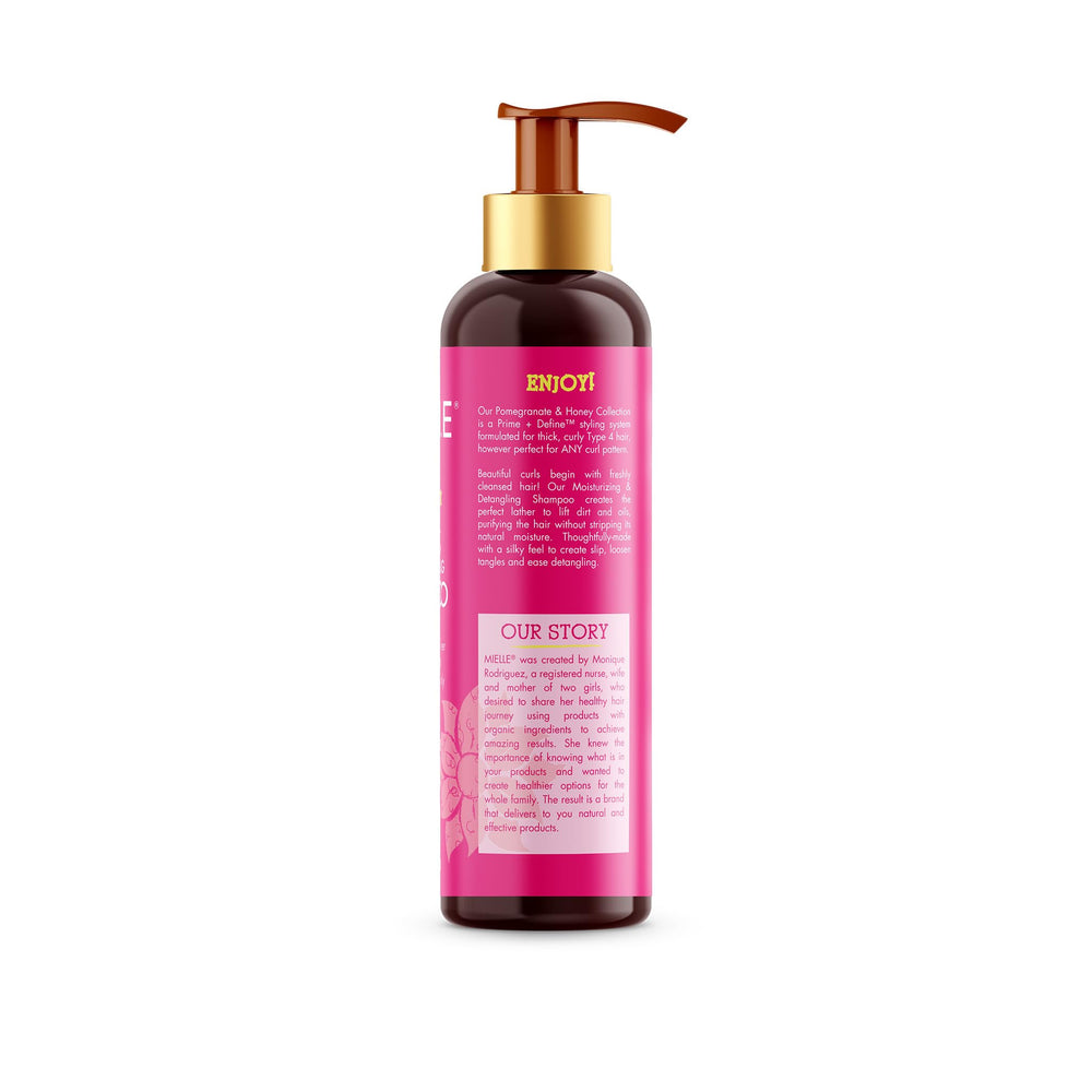 Mielle Organics 12 fl oz bottle shown for scale and travel convenience