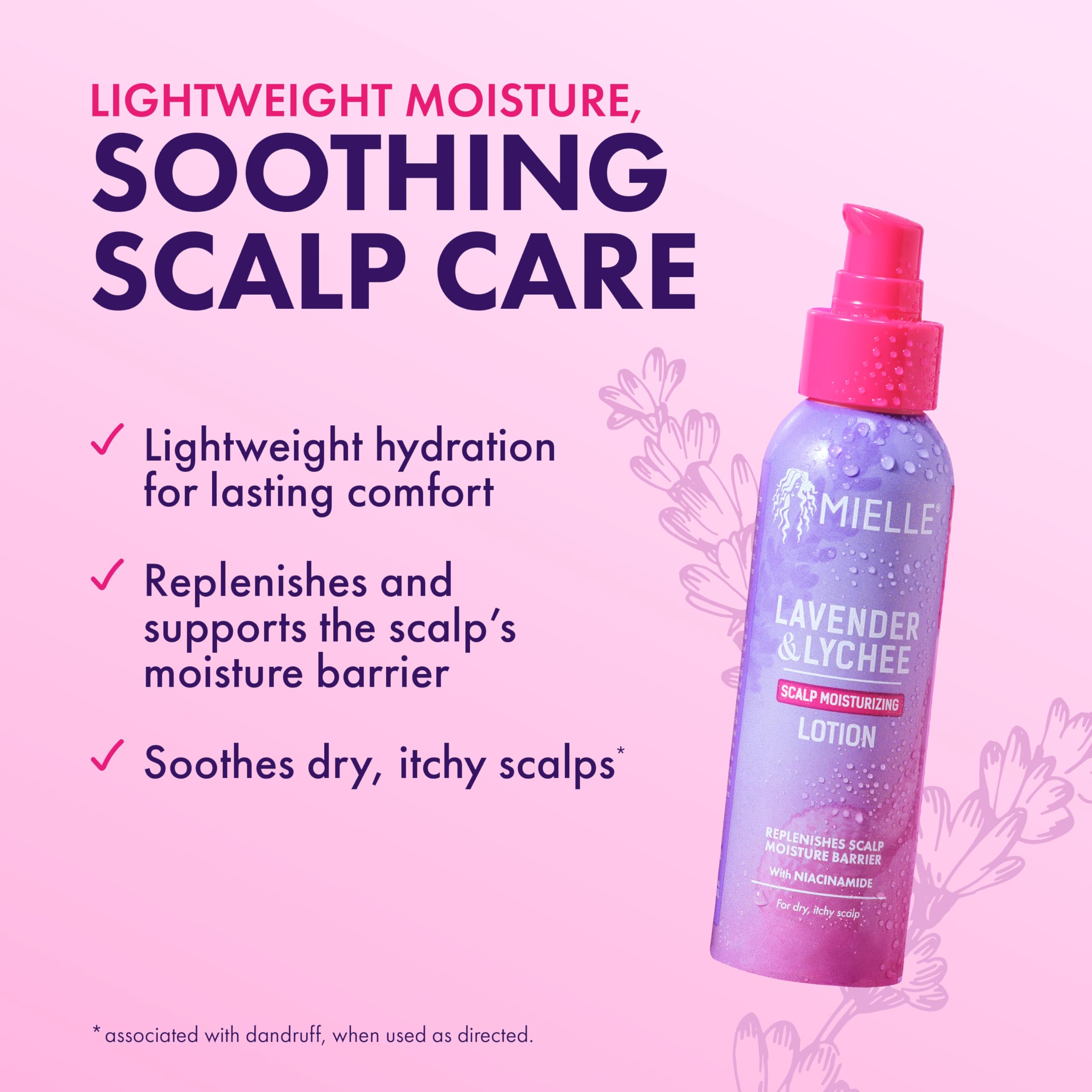 Mielle Organics lotion texture swipe showing lightweight absorbency