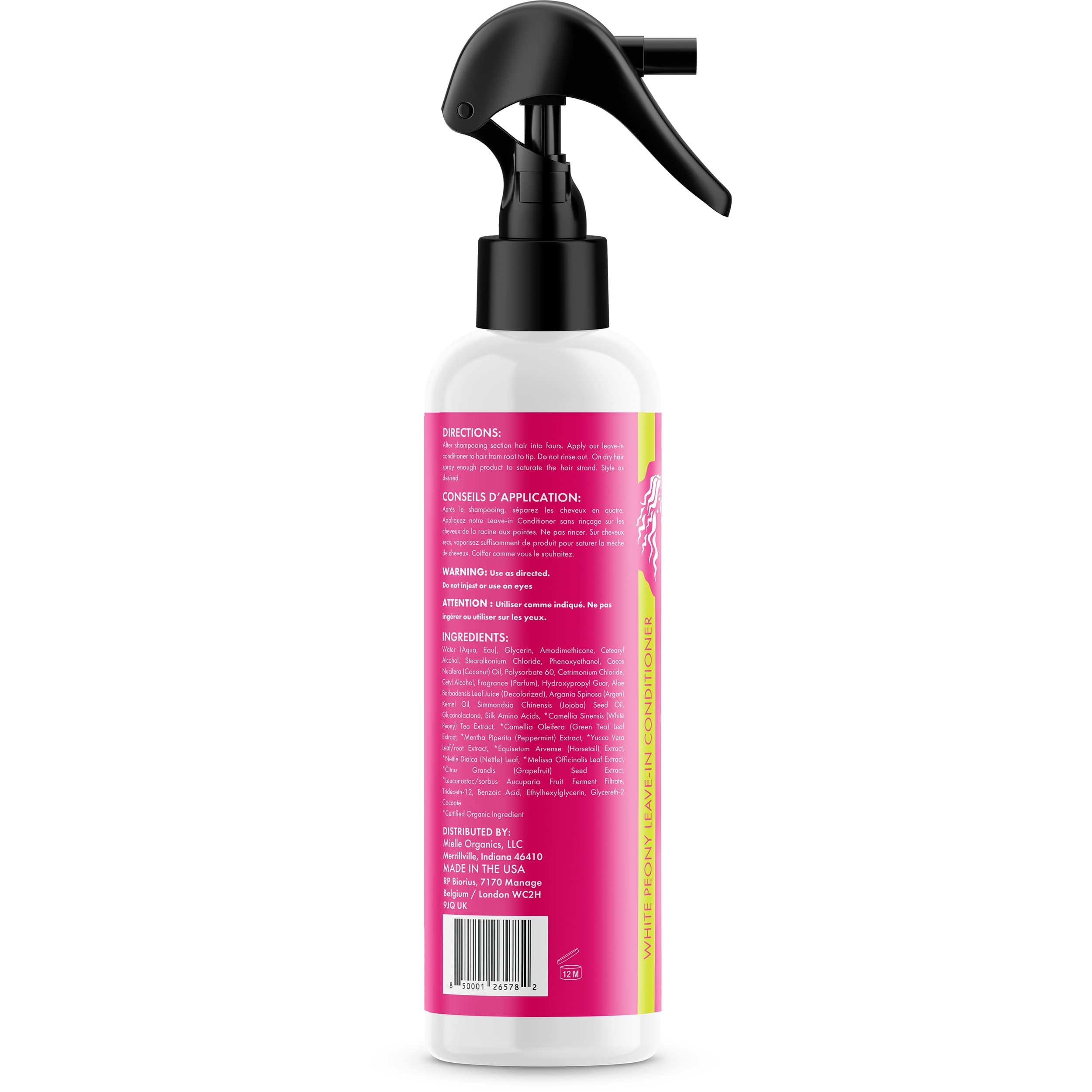 Mielle Organics fine mist spray demonstrating even coverage for detangling benefit