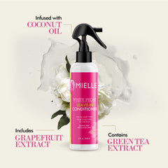 Mielle Organics liquid texture close-up showing lightweight hydration benefit