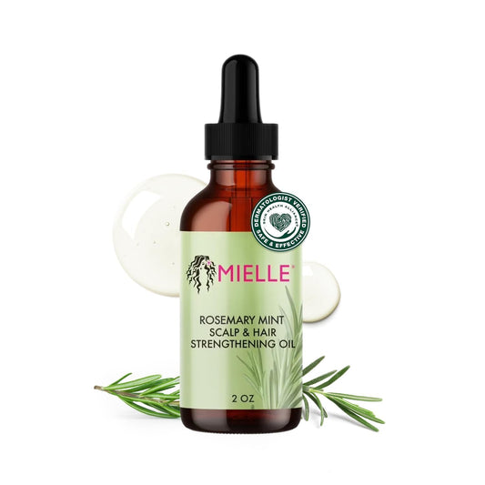 Mielle Organics bottle front view showing packaging and brand benefits