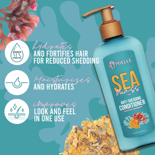 Mielle Organics creamy conditioner texture illustrating slip and moisture