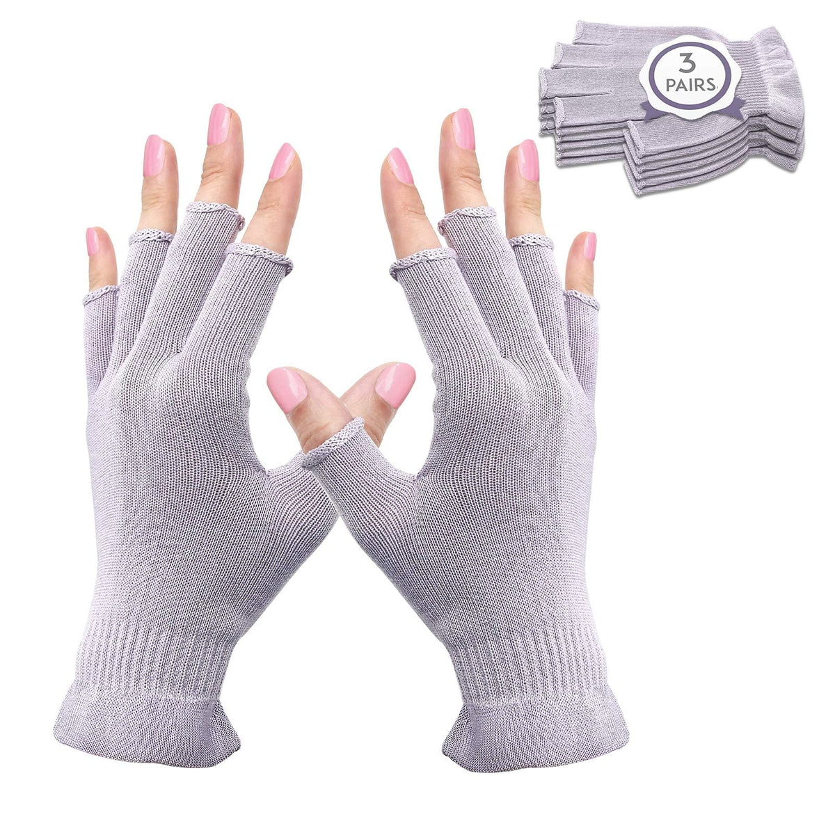 MIG4U pale purple gloves front packaging showing set convenience