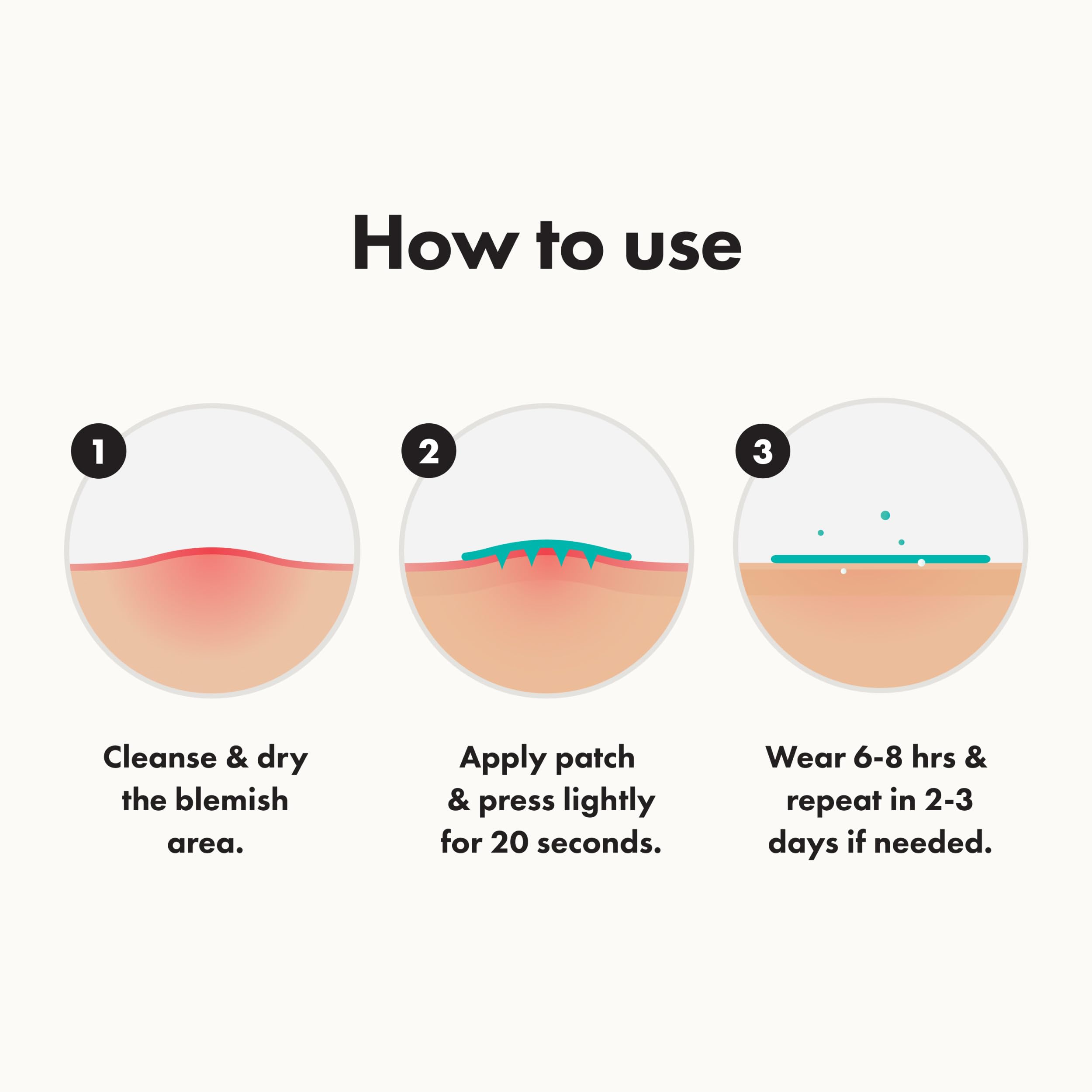 Application demonstration of Mighty Patch HERO on a blemish for discreet treatment benefit