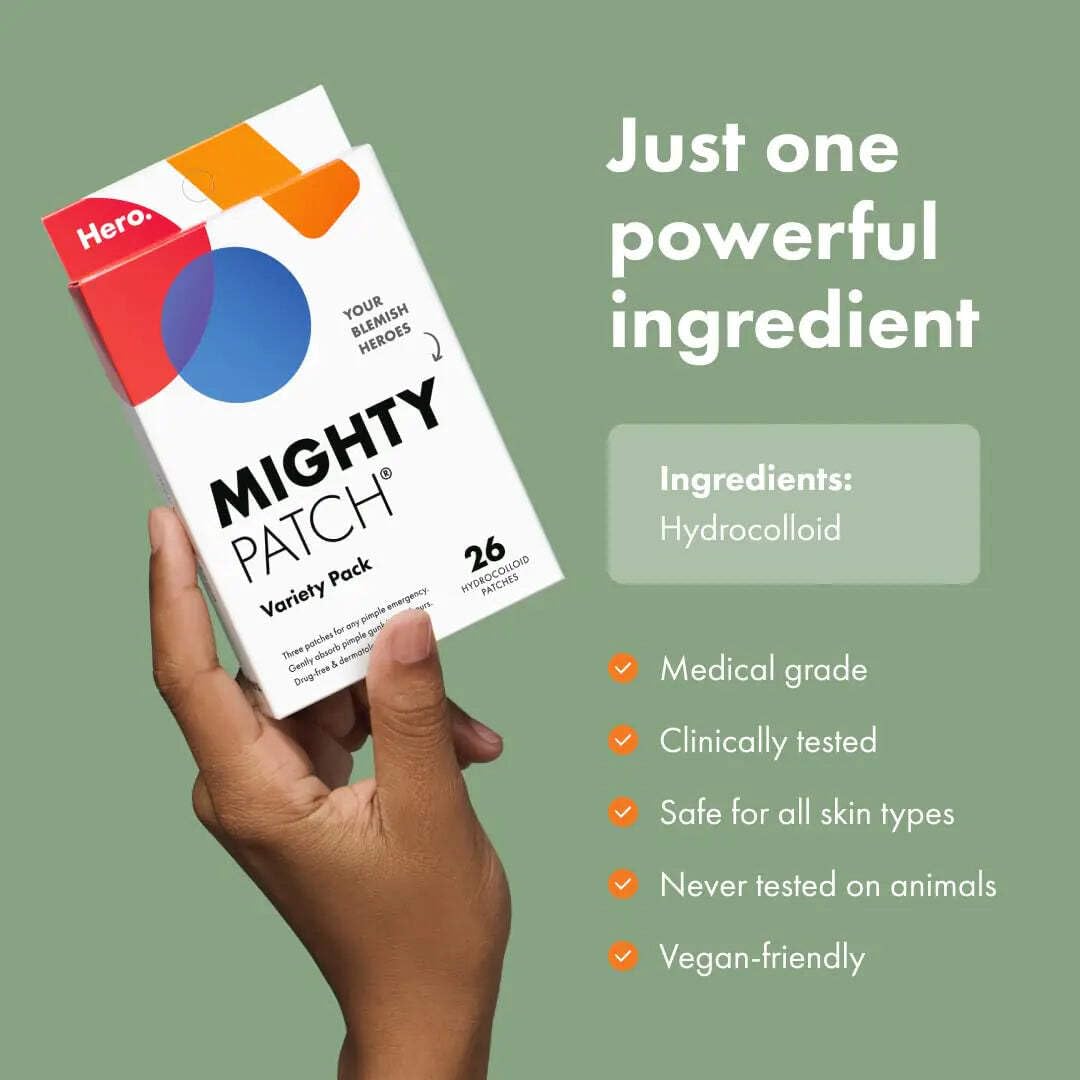 Mighty Patch Invisible+ applied to skin blending in for discreet daytime wear