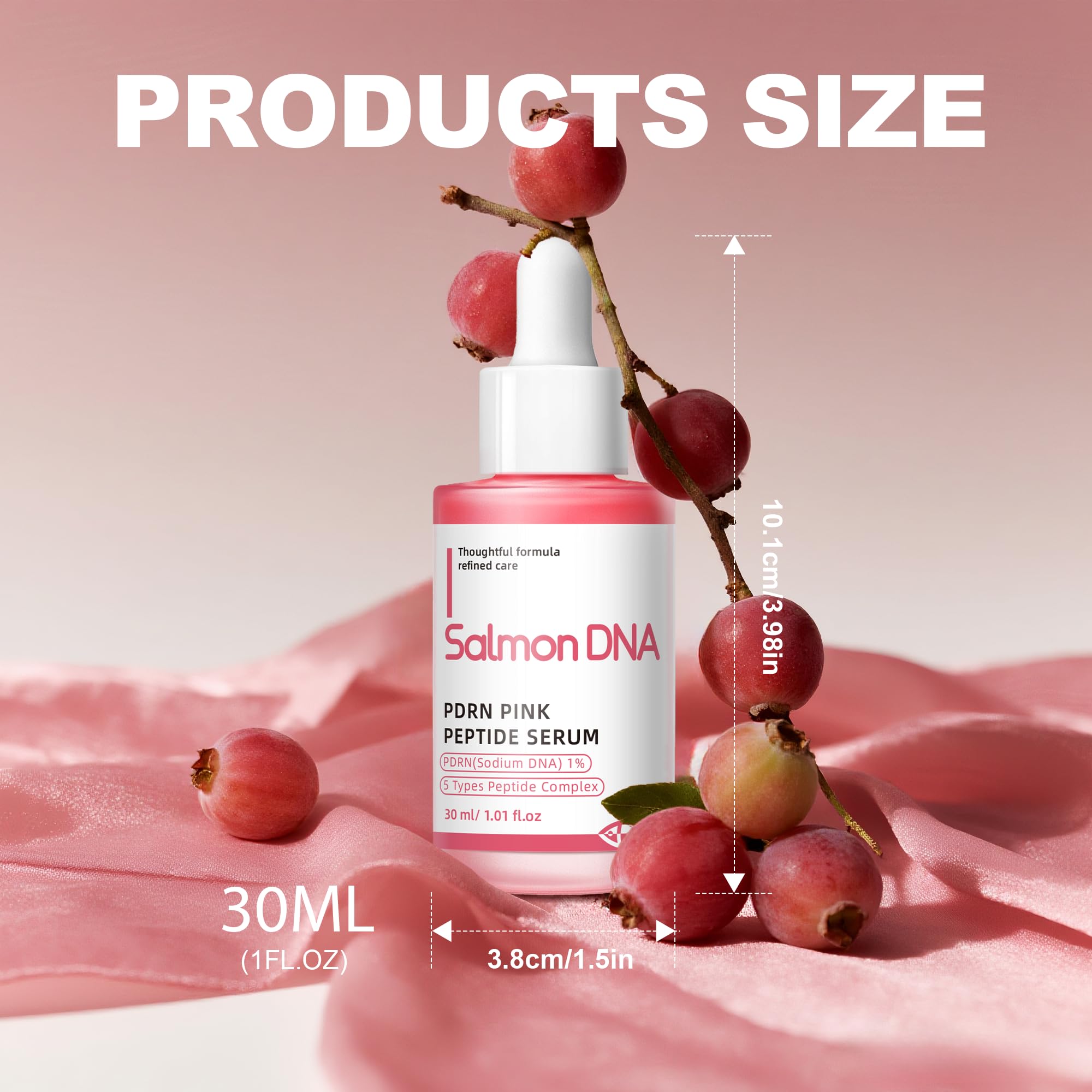 Mignor bottle next to common items, showing compact 30ml travel-friendly size