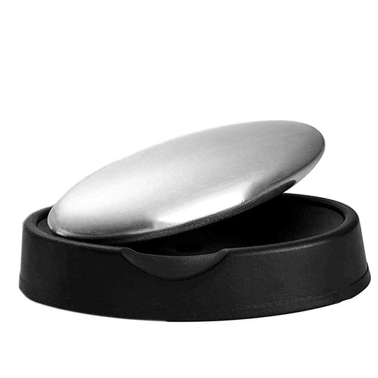 MIHEY soap close-up of steel surface highlighting texture and long-lasting benefit