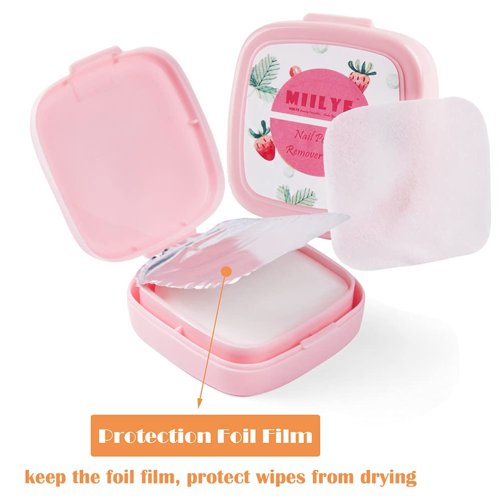 MIILYE wipes beside cuticle oil in a purse scene promoting on-the-go nail care
