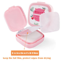 MIILYE wipes beside cuticle oil in a purse scene promoting on-the-go nail care