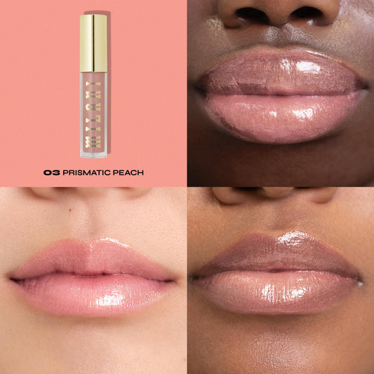 Milani applicator close-up showing soft tip for even gloss application