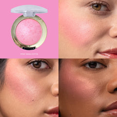 Milani brush swatch of Pink Panna Cotta on skin demonstrating buildable color