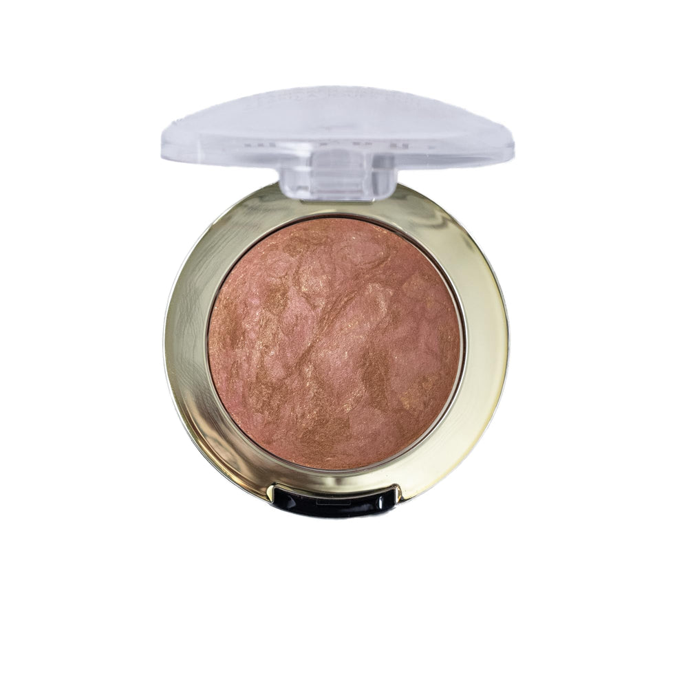 Milani baked blush close-up texture revealing finely milled pigment benefits