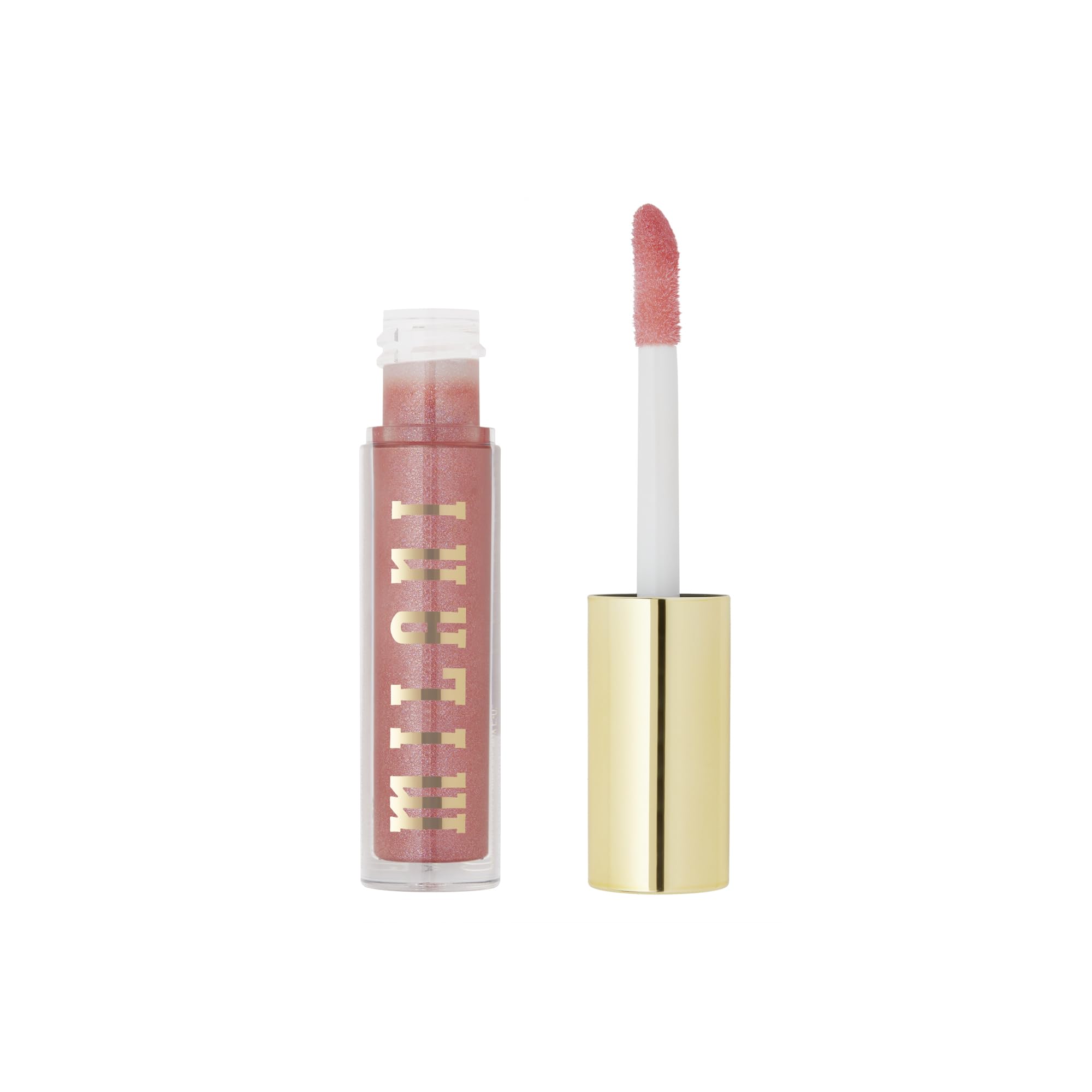 Milani before and after lips comparison showing visible smoothing and plumpness