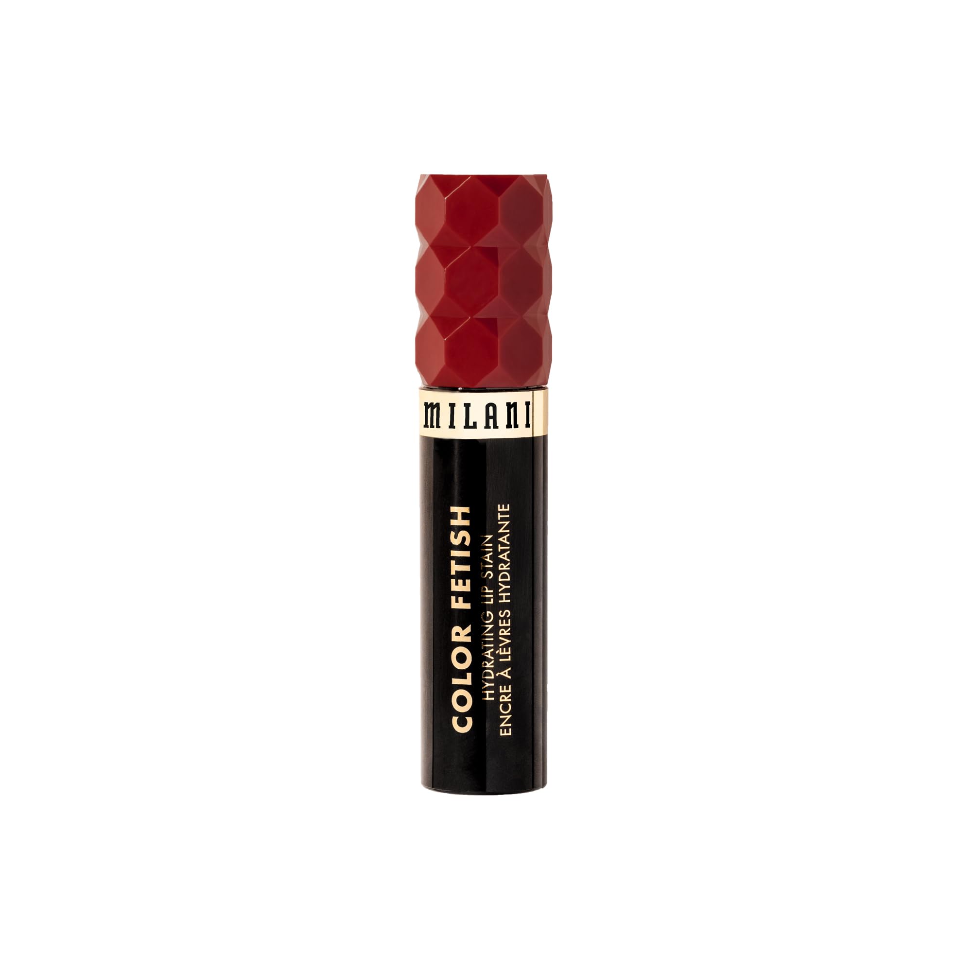Milani before and after lips demonstrating color payoff and natural finish benefit
