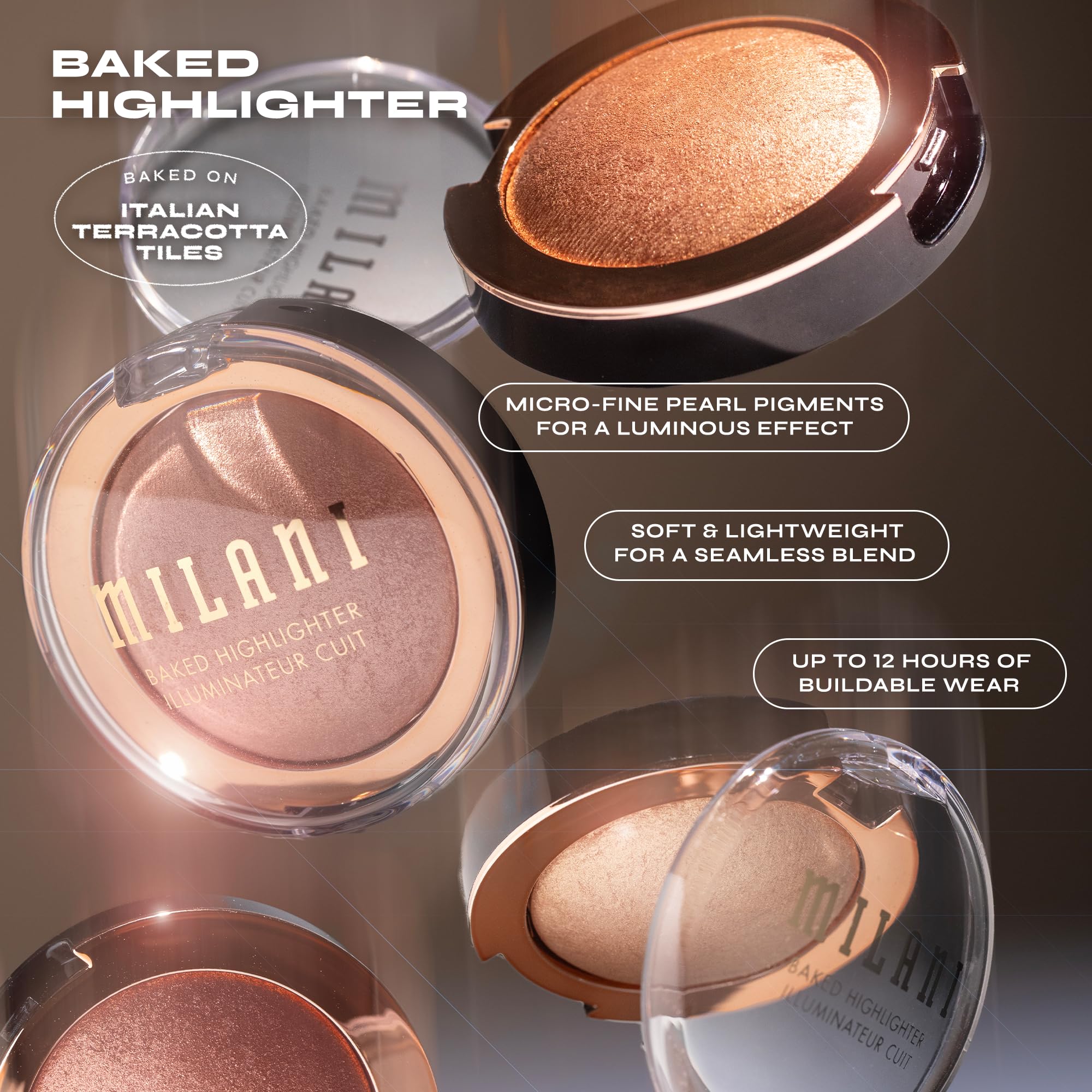 Milani product packaging label showing Italian-made and vegan benefit