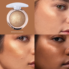 Milani swatch on hand demonstrating buildable bronze glow benefit