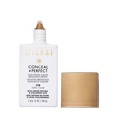 Milani dropper releasing a drop of bronzer for precise, mess-free application benefit