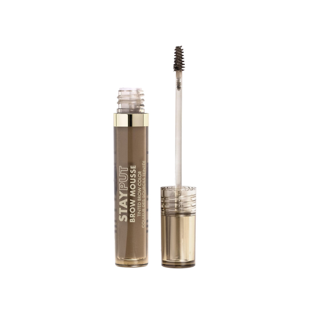 Milani Brow Mousse applicator wand demonstrating precise application and easy shaping benefit