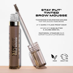 Milani Brow Mousse lifestyle bathroom vanity shot showing everyday use and polished look