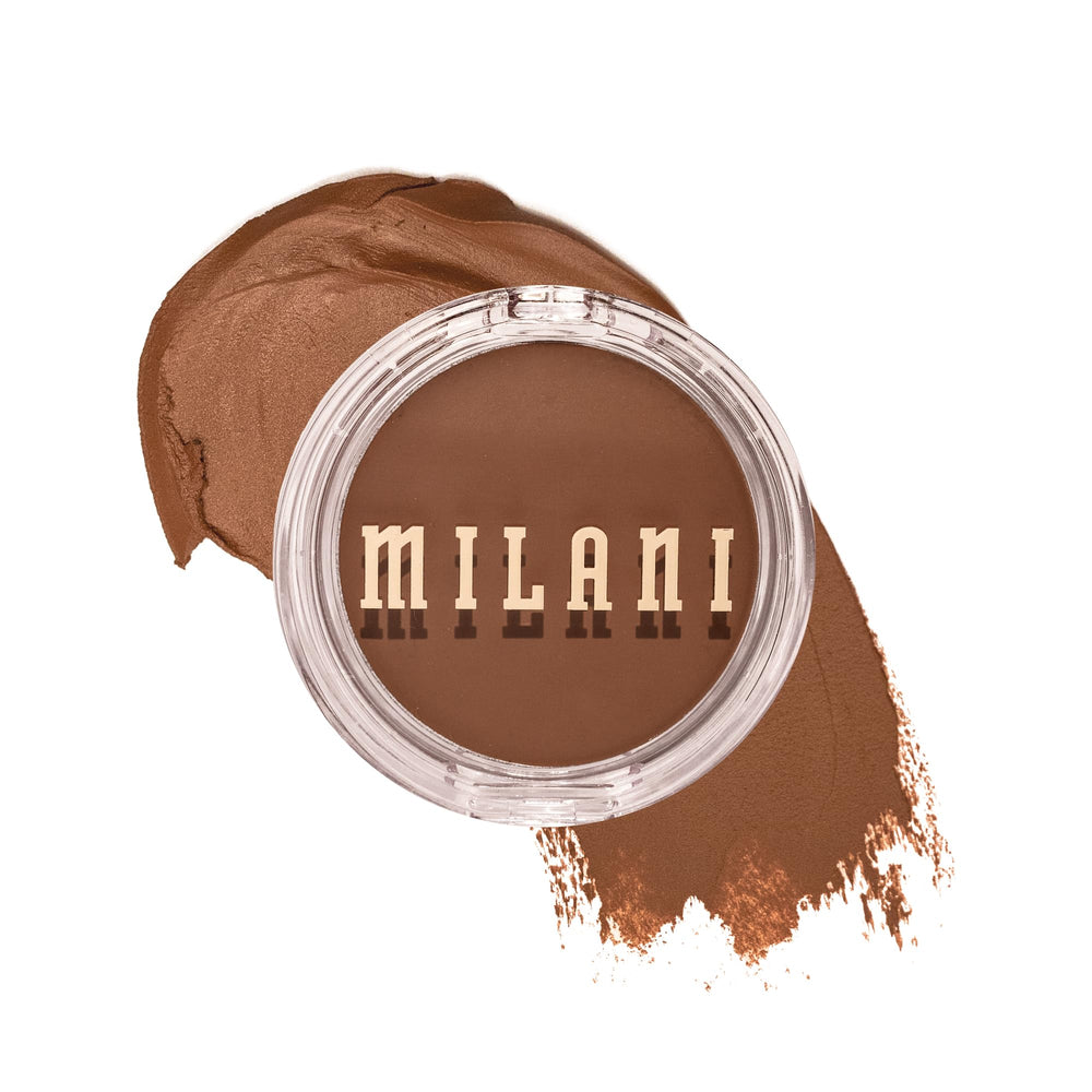 Milani compact front view showing the Cheek Kiss Cream Bronzer benefit natural warmth