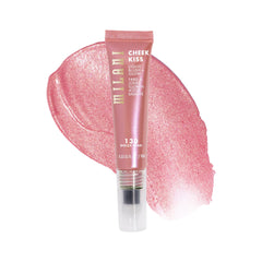 Milani Cheek Kiss front packaging showing shade 130 Dolce Pink and compact design benefit