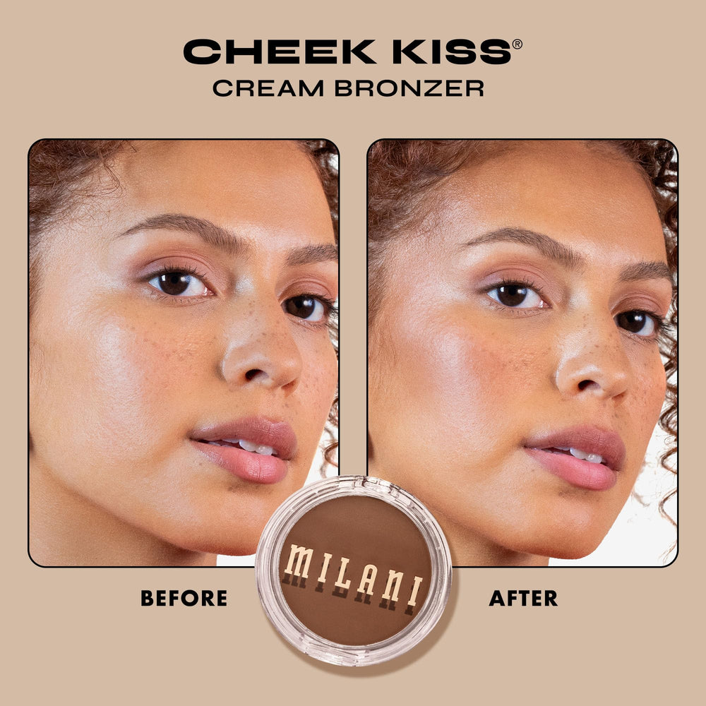 Milani close-up texture shot highlighting creamy blendability and soft matte finish
