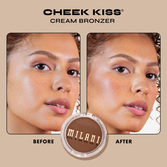Milani close-up texture shot highlighting creamy blendability and soft matte finish