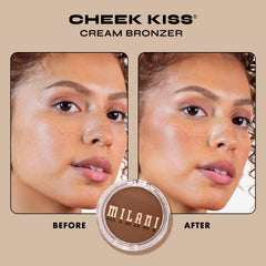 Milani close-up texture shot highlighting creamy blendability and soft matte finish
