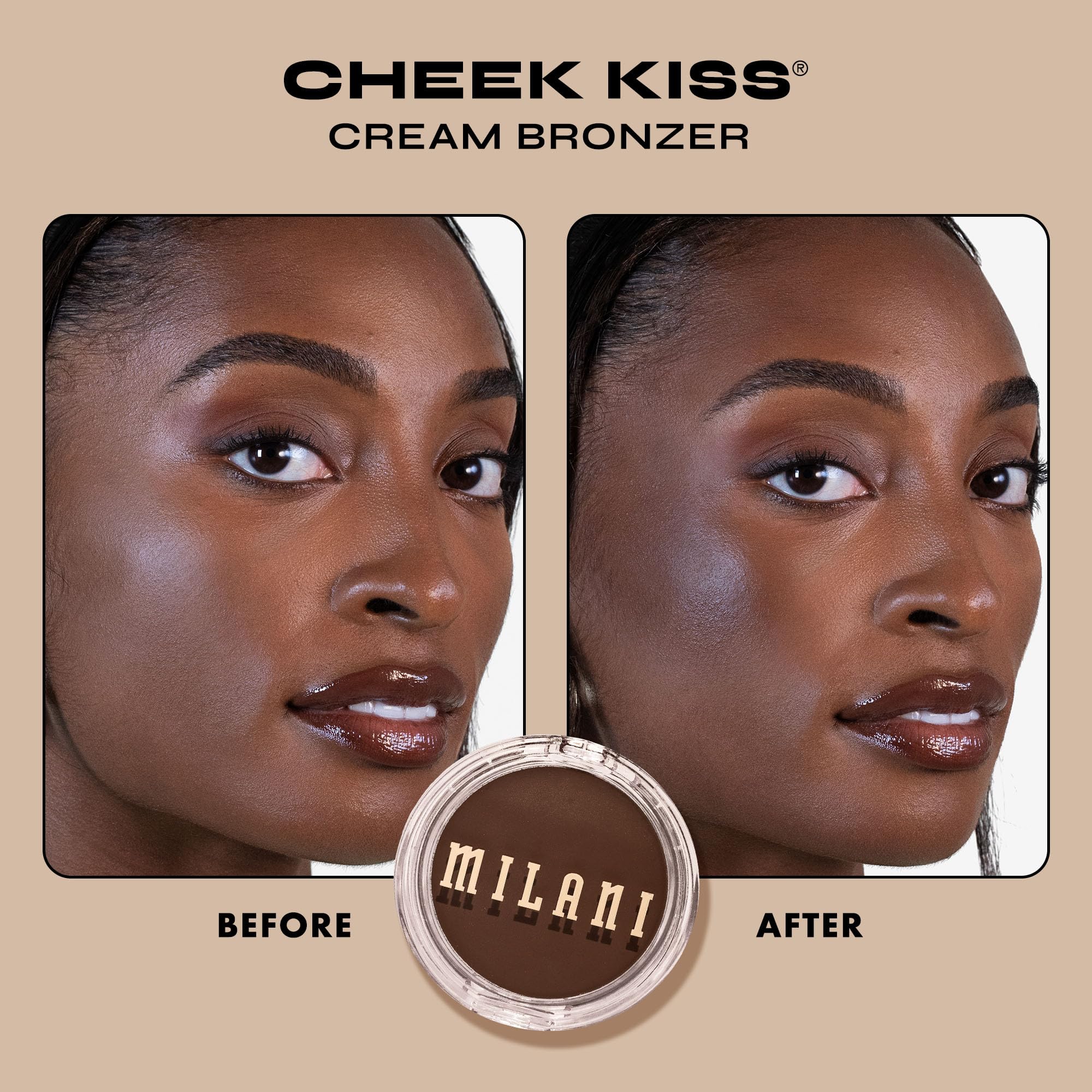 Milani close-up texture shot highlighting creamy blendability and smooth finish