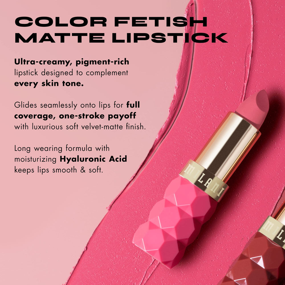 Milani texture swipe on arm showing rich pigment and easy blending