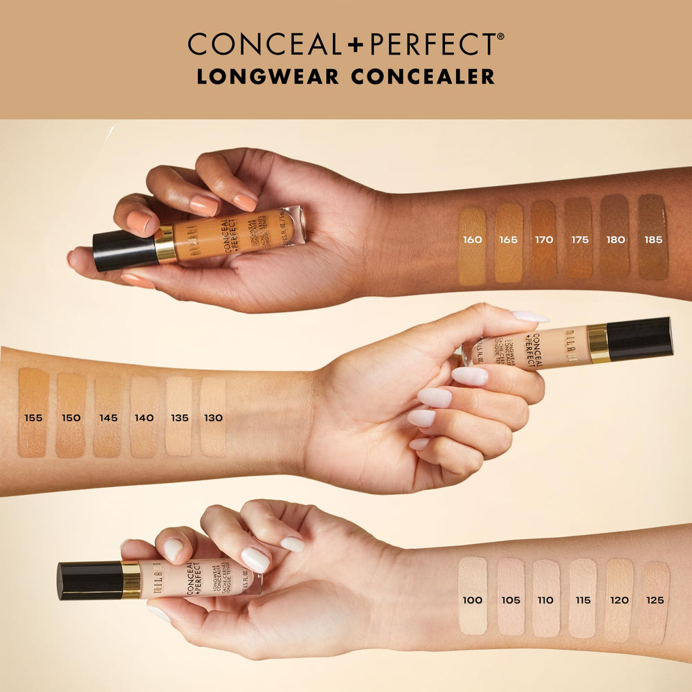 Milani concealer before and after under-eye showing concealment benefit
