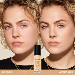Milani pump dispensing foundation illustrating convenient one-pump use
