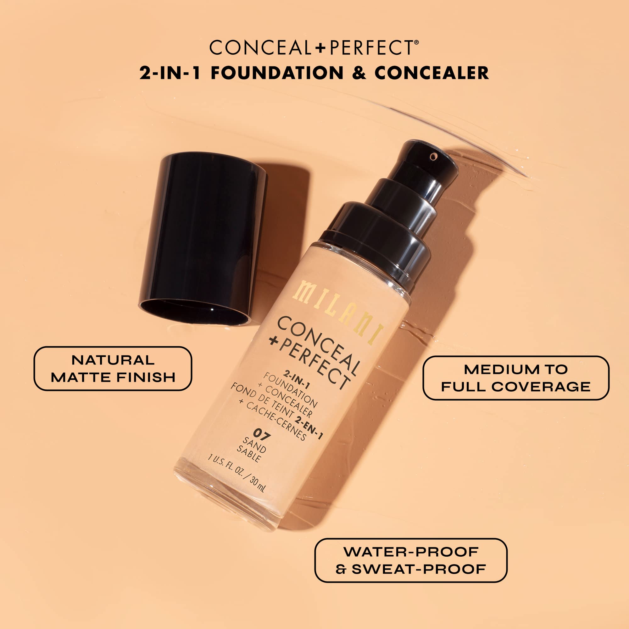 Milani product applied under eye highlighting concealing benefit and natural finish