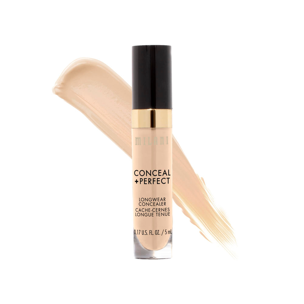 Milani concealer front packaging showing shade and precision applicator for accurate coverage