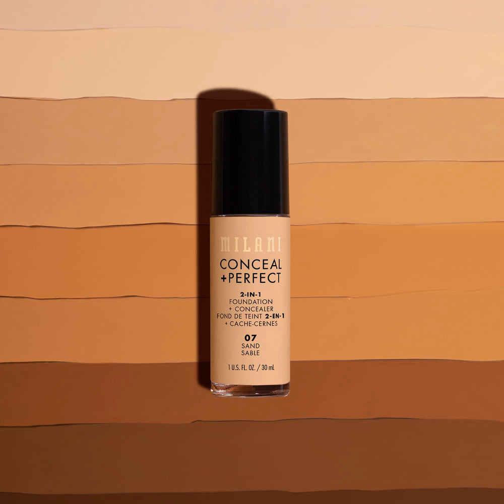 Milani packaging label close-up highlighting shade name and cruelty-free claim