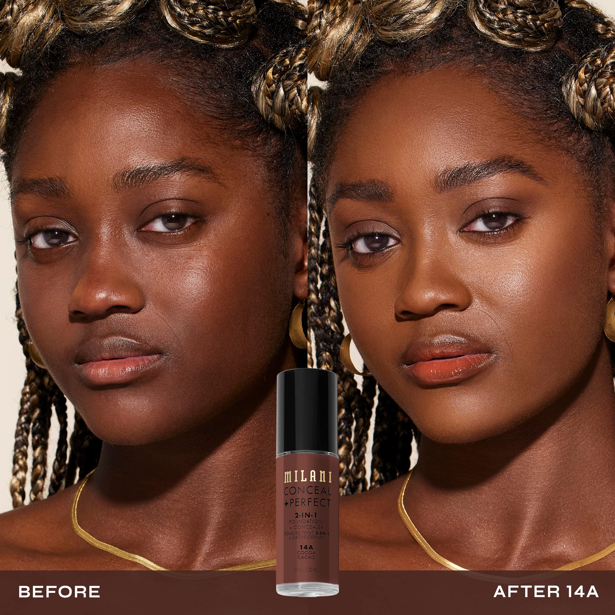 Milani pump applicator dispensing foundation for controlled, mess-free application