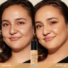 Milani pump closeup demonstrating convenient dispenser and measured application benefit