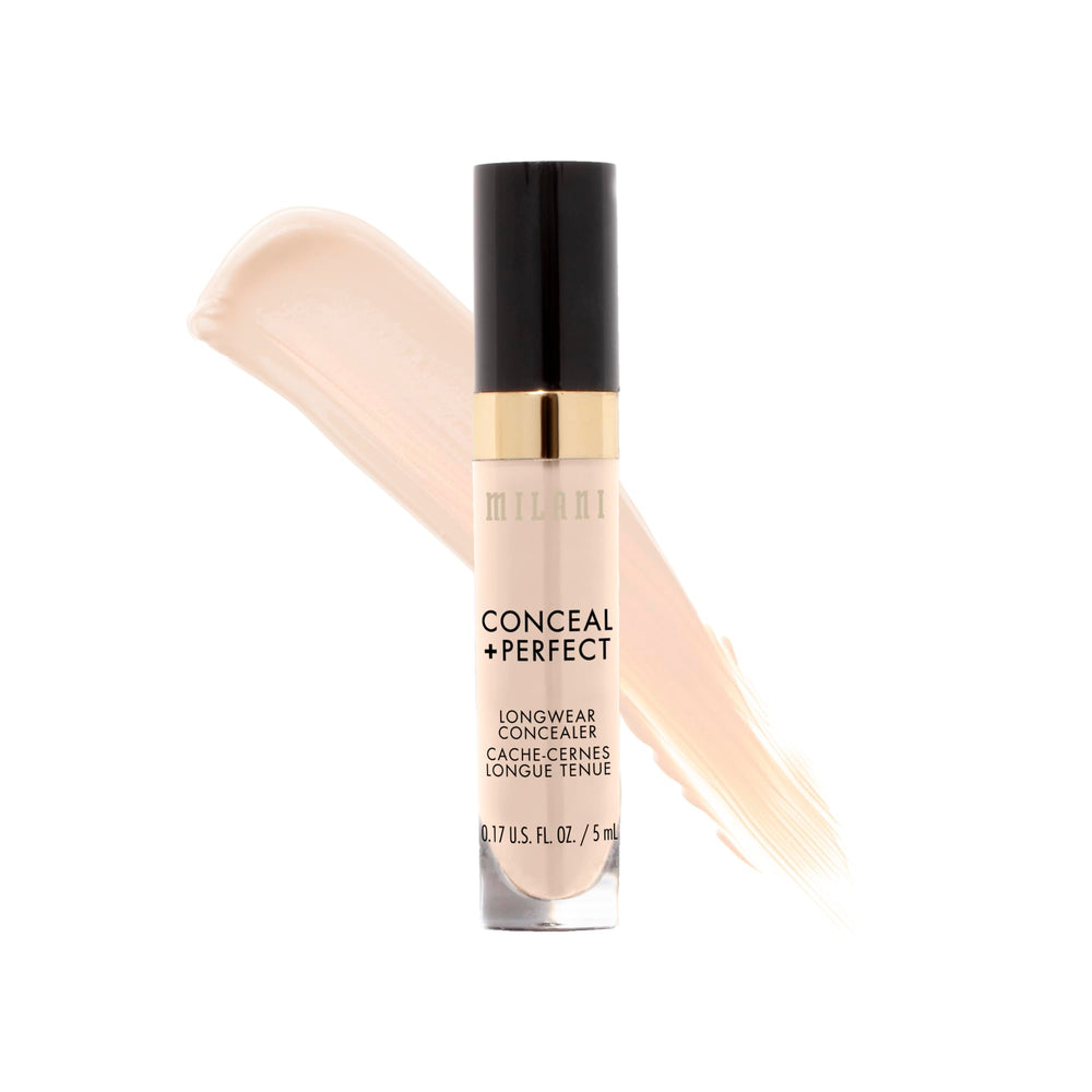 Milani concealer front packaging showing shade and benefit of full coverage