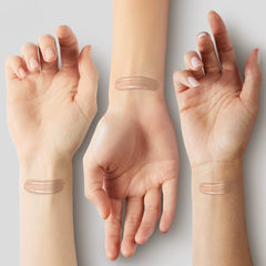 Milani application under eye demonstrating targeted concealing benefit