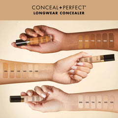 Milani concealer being applied under-eye to hide dark circles for brighter look